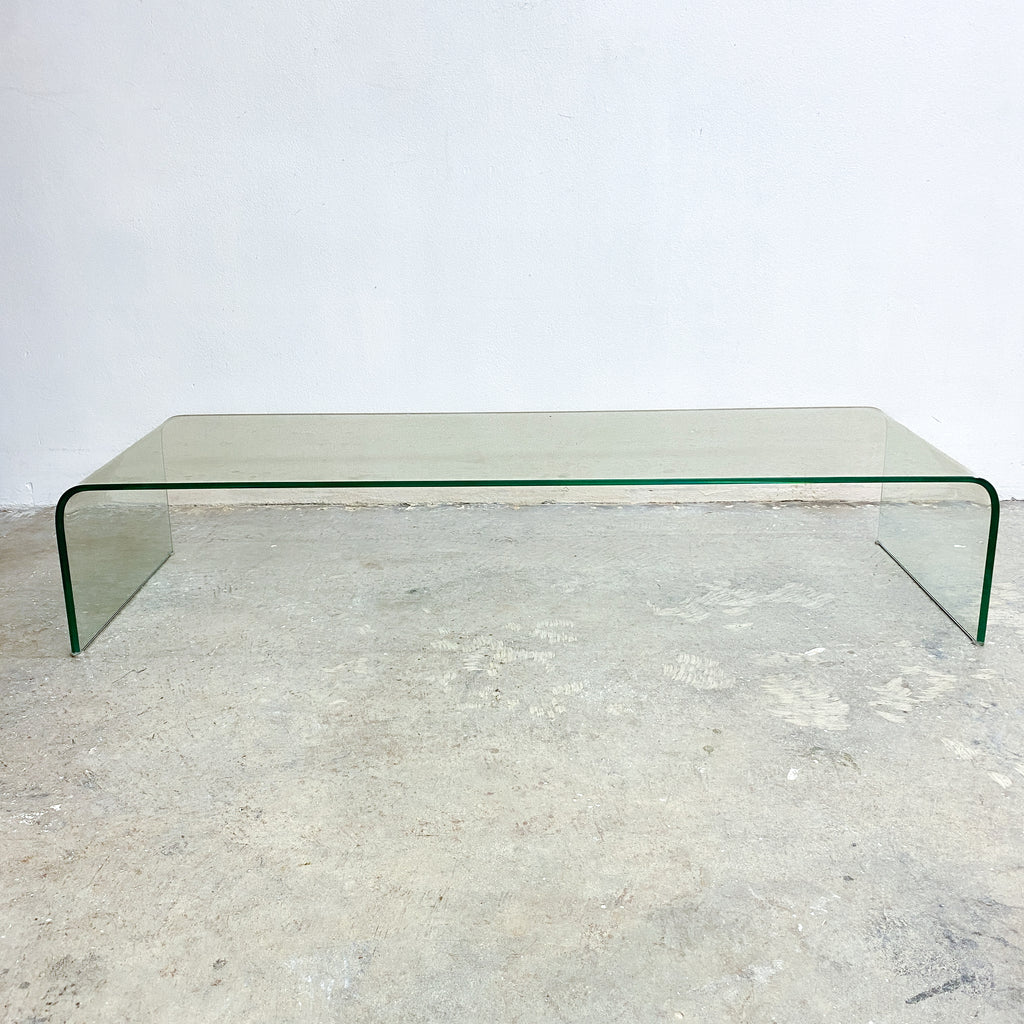 Post Modern Curved Glass Italian Style Coffee Table