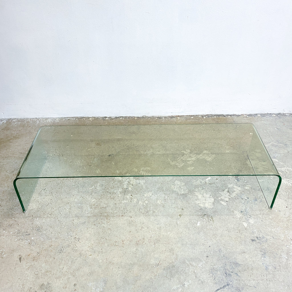 Post Modern Curved Glass Italian Style Coffee Table