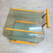 Post Modern Italian Wavy Glass And Blondewood Drinks Trolley
