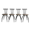 Postmodern 1990's Italian Leather Seat Dining Chairs Set of 4