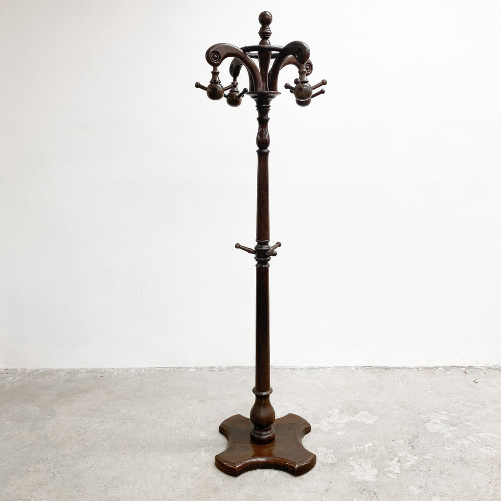 Post modern 1990s Rosewood Hat And Coat Stand