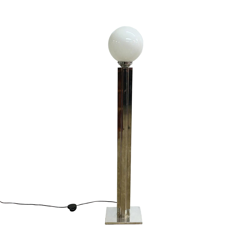 Post modern Glass And Chrome Floor Lamp
