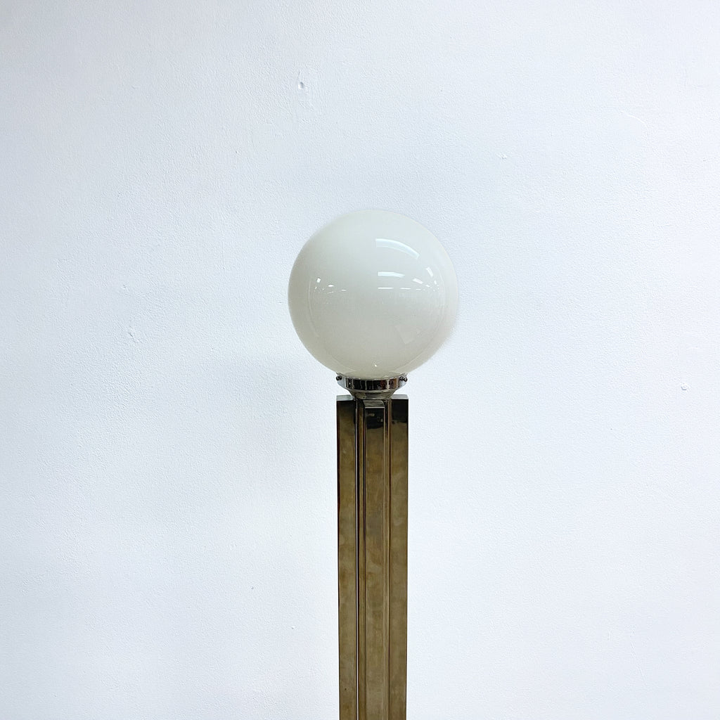 Post modern Glass And Chrome Floor Lamp