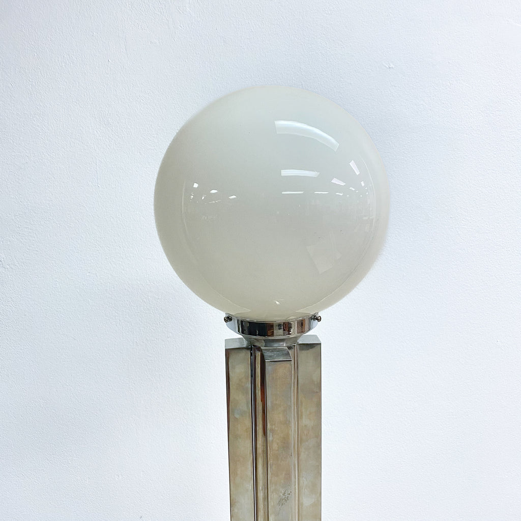 Post modern Glass And Chrome Floor Lamp