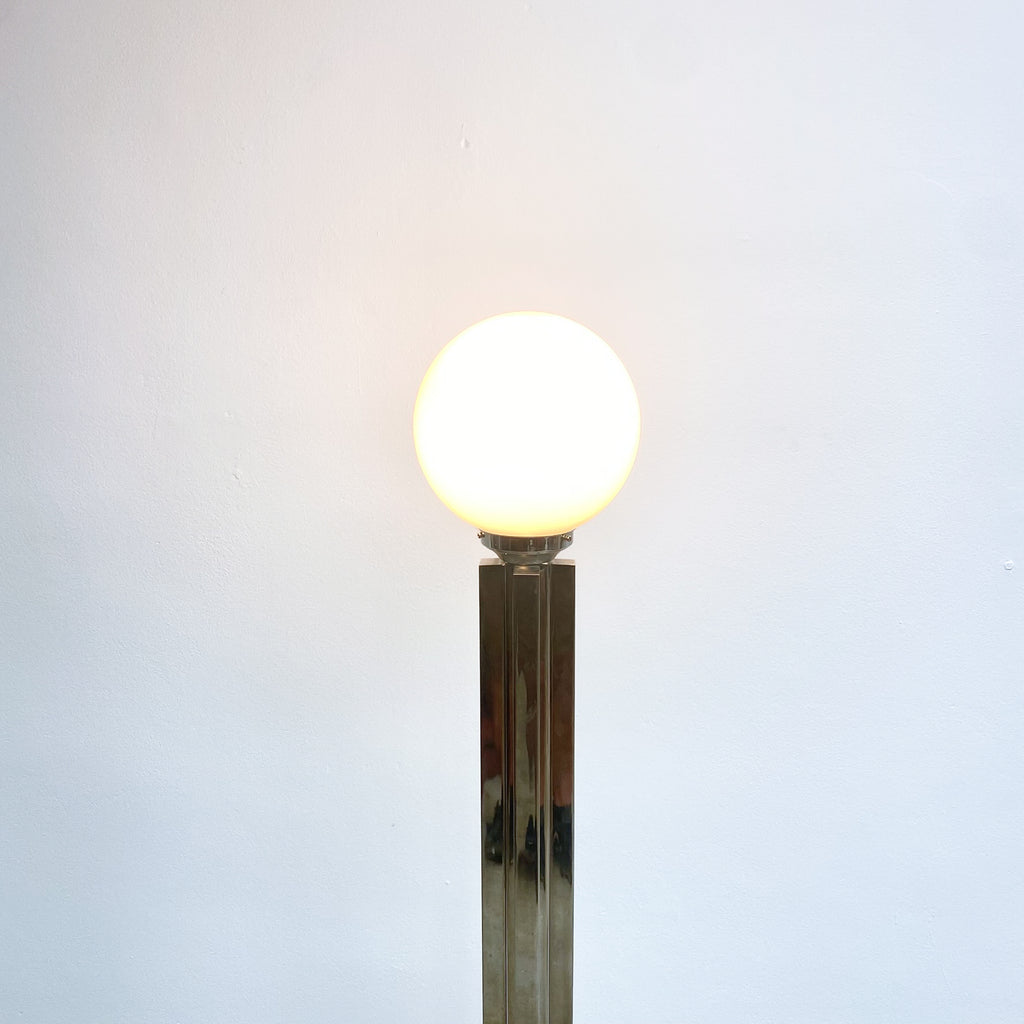 Post modern Glass And Chrome Floor Lamp