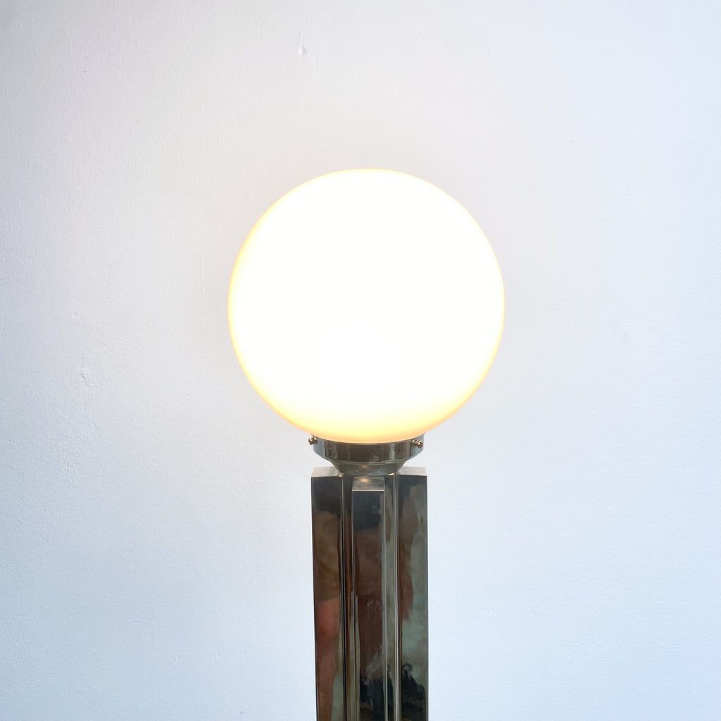 Post modern Glass And Chrome Floor Lamp
