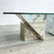 Postmodern Italian Carrara Marble And Glass Coffee Table