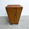 Postmodern Tapered 3 Drawer Wooden Bedside Chest Of Drawers