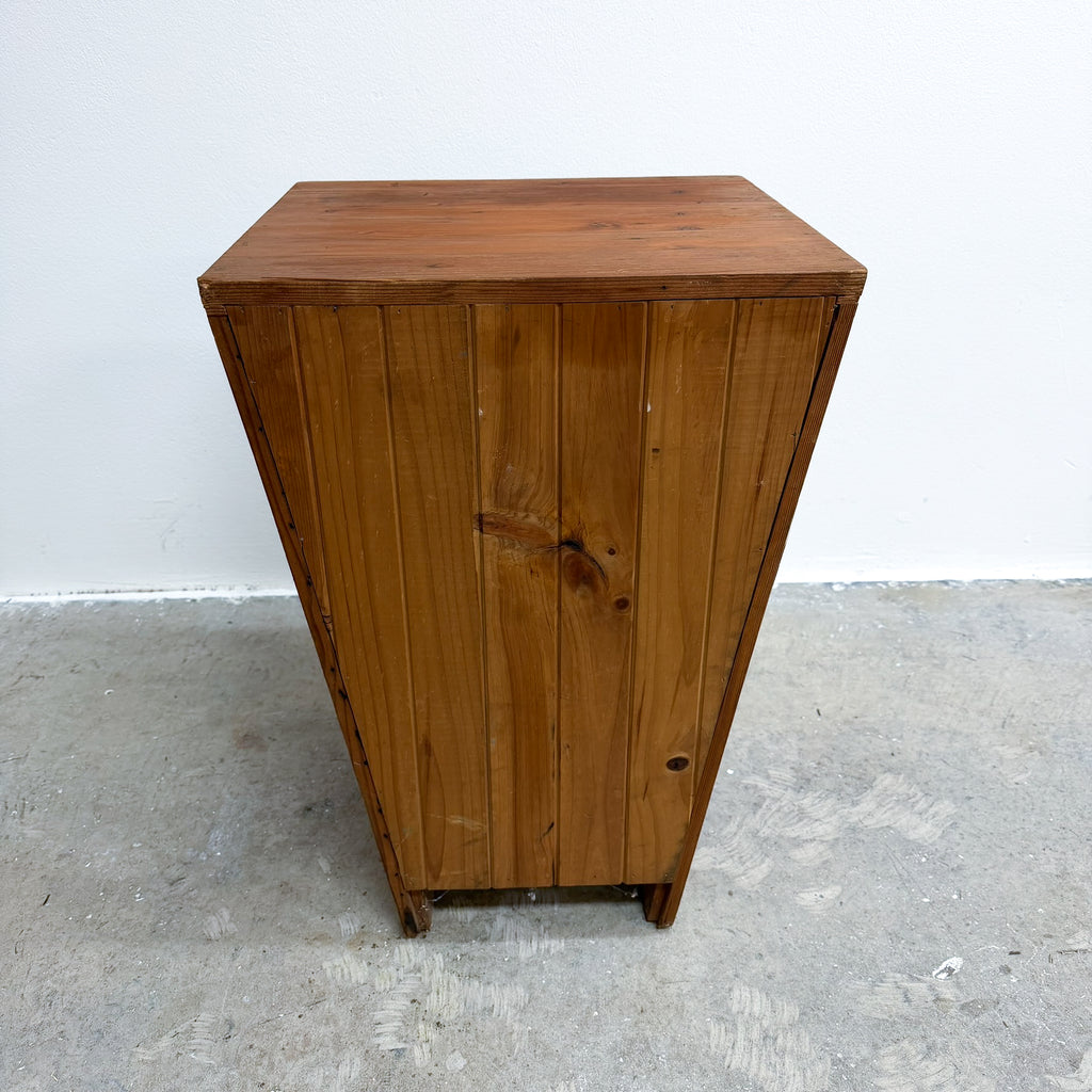 Postmodern Tapered 3 Drawer Wooden Bedside Chest Of Drawers