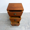 Postmodern Tapered 3 Drawer Wooden Bedside Chest Of Drawers