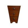 Postmodern Tapered 3 Drawer Wooden Bedside Chest Of Drawers