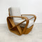 Mid Century Pretzel 6 Strand Lounge Chair - Recently Upholstered