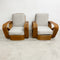 Mid Century Pretzel 6 Strand Lounge Chair - Recently Upholstered