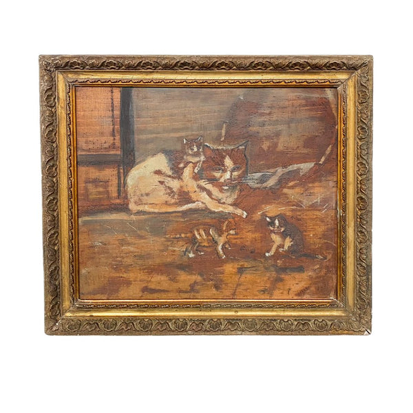 Pyrogravure c1908 in Original Frame by Claire Borch
