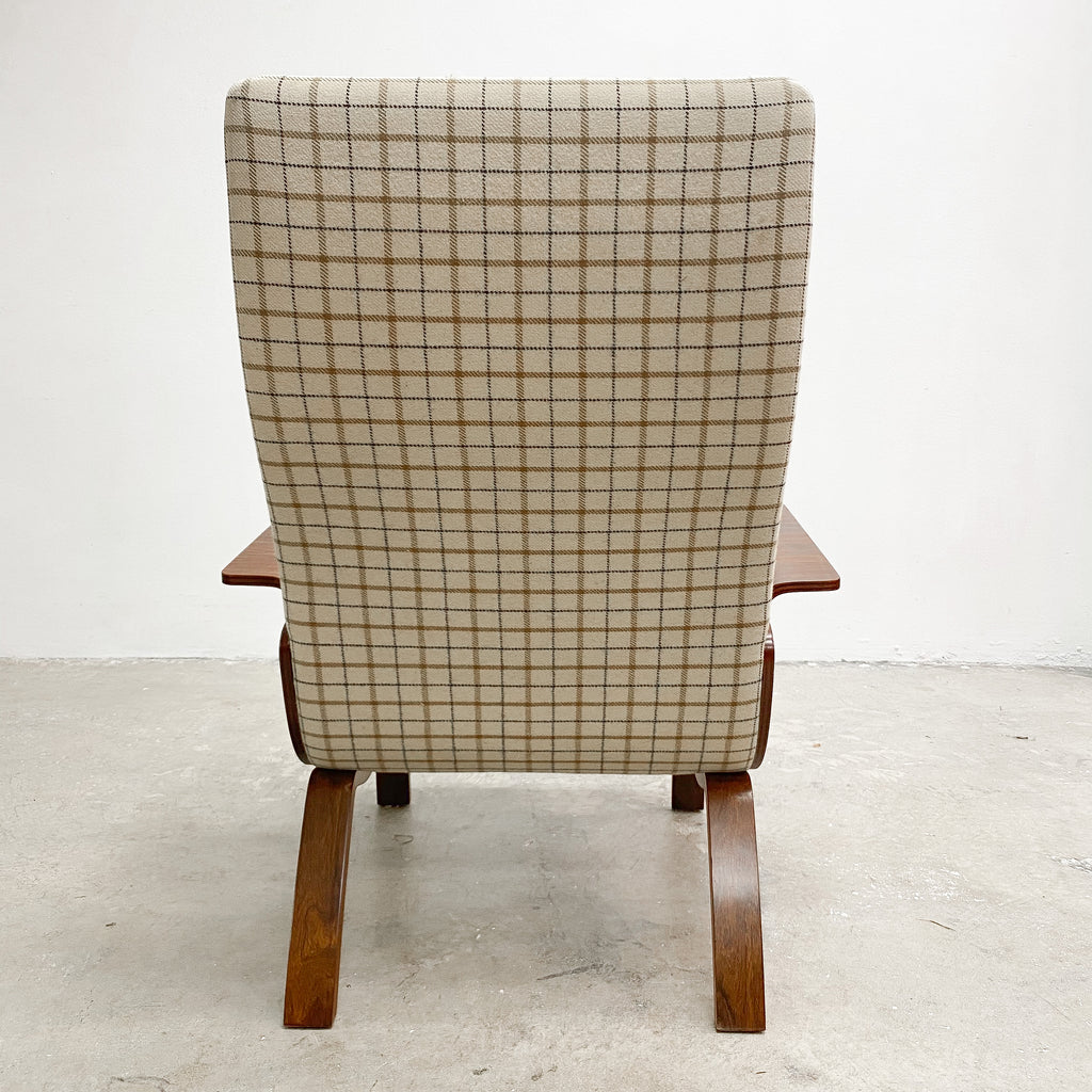 Rare Danish or Swedish Armchair Brazilian Rosewood Bent Plywood