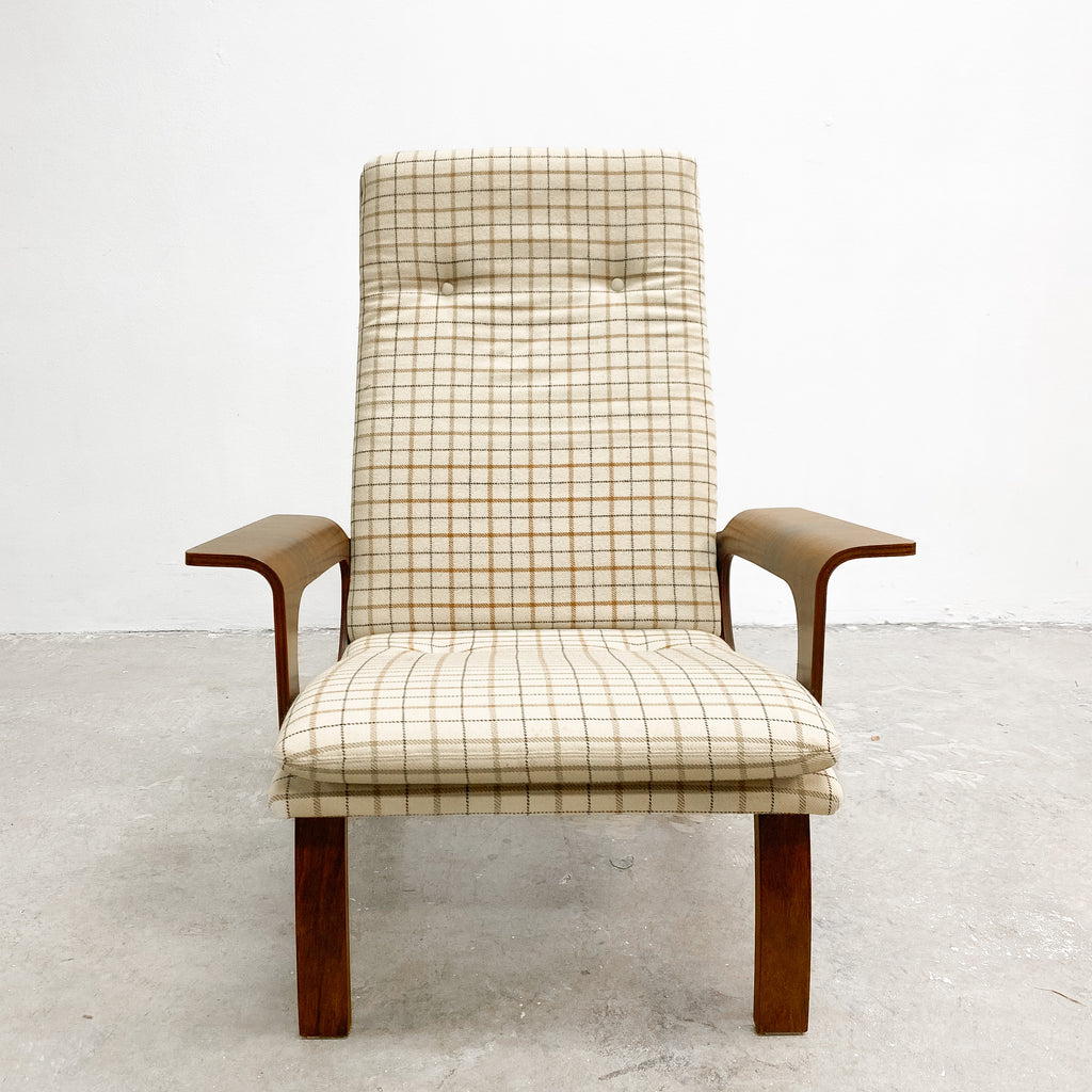 Rare Danish or Swedish Armchair Brazilian Rosewood Bent Plywood