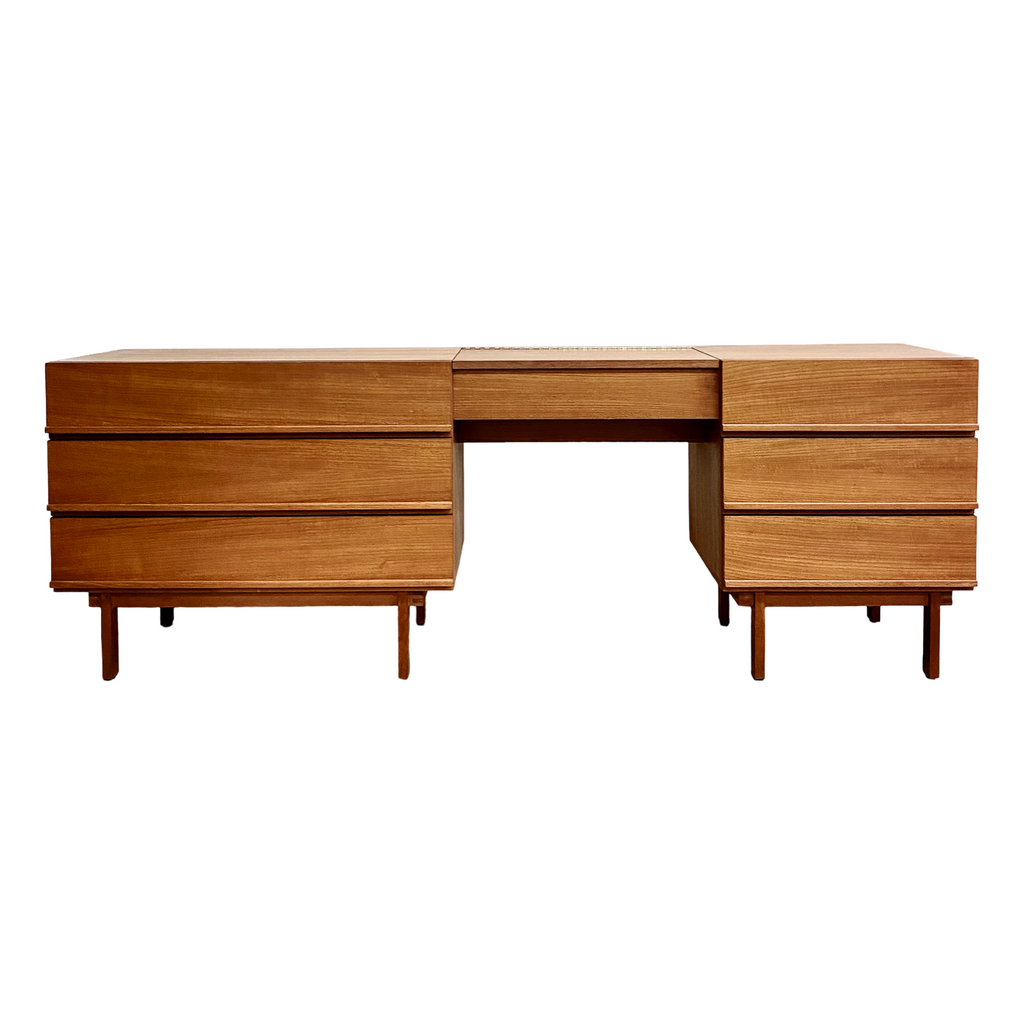 Rare Mid Century Parker Lip Handle Dressing Table