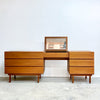 Rare Mid Century Parker Lip Handle Dressing Table