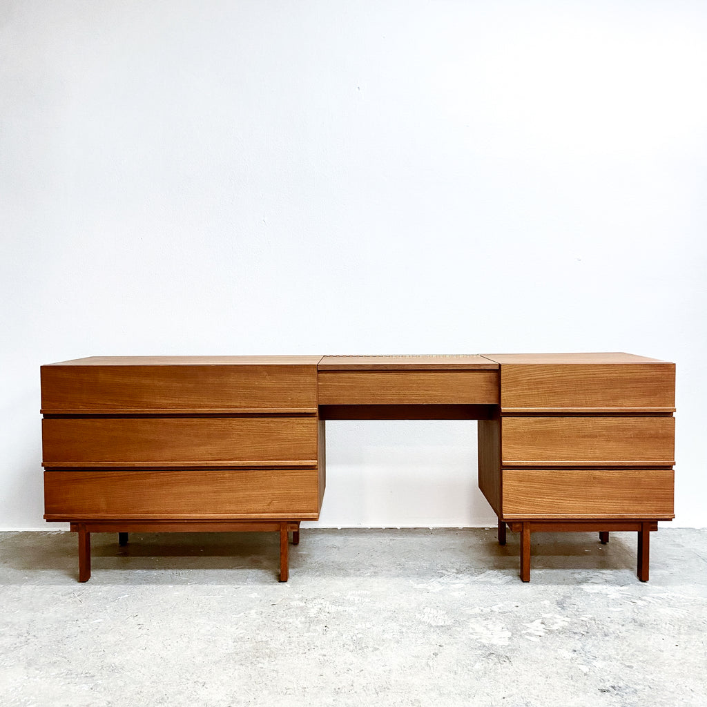 Rare Mid Century Parker Lip Handle Dressing Table