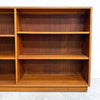 Rare Mid Century Solid Hardwood Shelves Fronted With Tasmanian Oak Detail