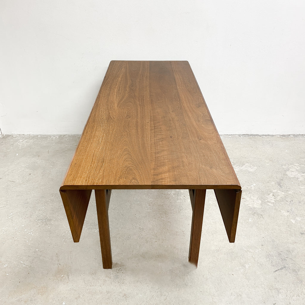 Rare Mid Century Tasmanian Blackwood Pembroke Extension Dining Table