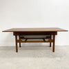 Rare Mid Century Tasmanian Blackwood Pembroke Extension Dining Table