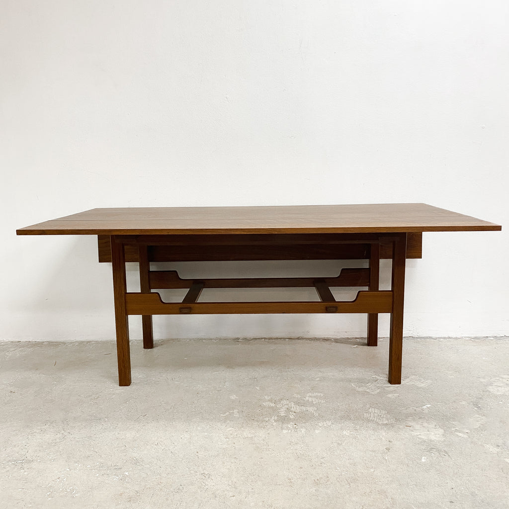 Rare Mid Century Tasmanian Blackwood Pembroke Extension Dining Table