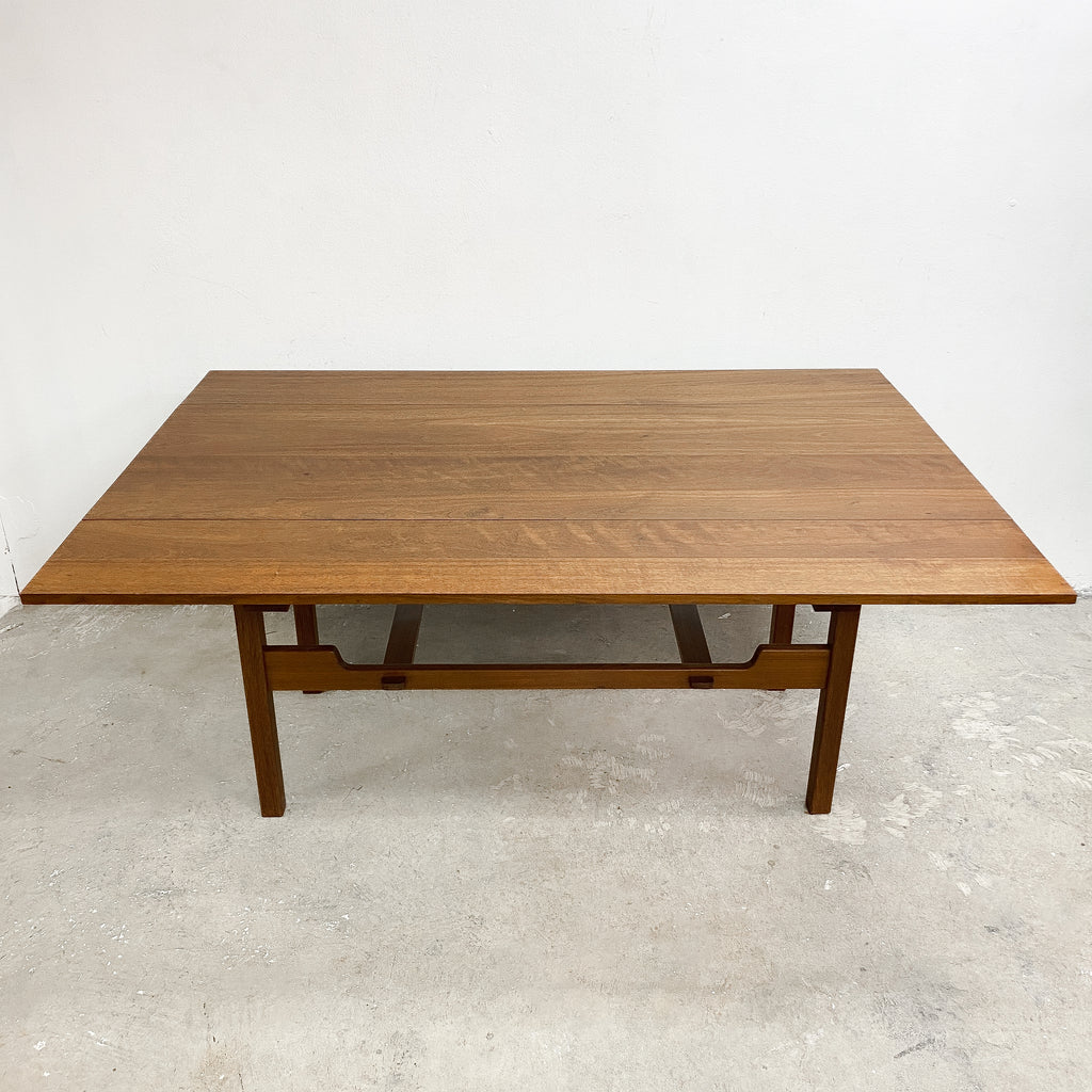 Rare Mid Century Tasmanian Blackwood Pembroke Extension Dining Table