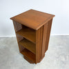 Rare Mid Century Teak Revolving Book Shelves