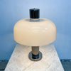 Rare Oslo Mid Century 'Mushroom' Lamp With Chrome Pillar Base 1970s