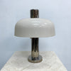 Rare Oslo Mid Century 'Mushroom' Lamp With Chrome Pillar Base 1970s