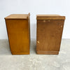 Rare Pair Of Art Deco Birch And Walnut Bedside Cabinets