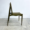 Rare Set Of 4 Mid Century John Duffecy Rattan And Green Dining Chairs