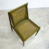 Rare Set Of 4 Mid Century John Duffecy Rattan And Green Dining Chairs