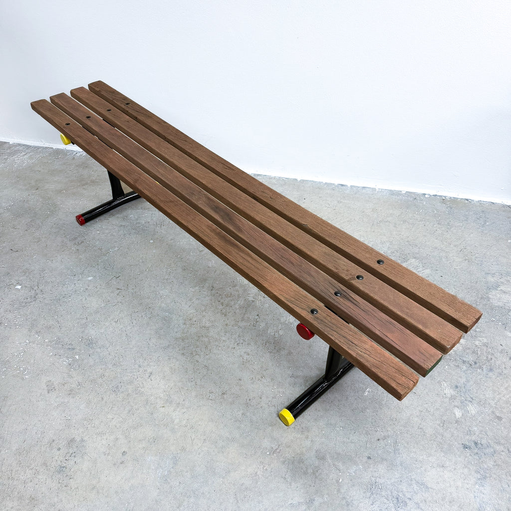 Reimagined "Memphis Style" Hardwood Bench