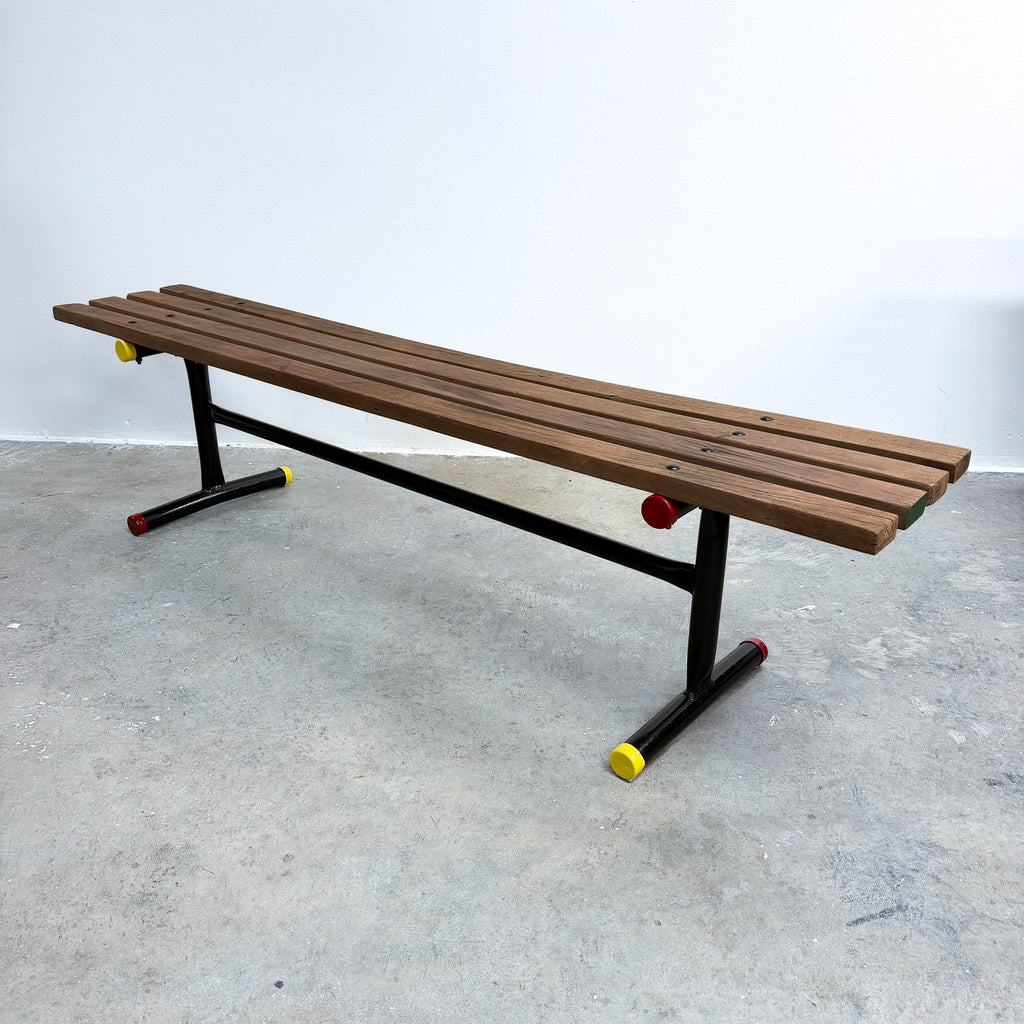 Reimagined "Memphis Style" Hardwood Bench