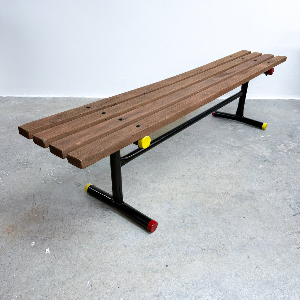 Reimagined "Memphis Style" Hardwood Bench