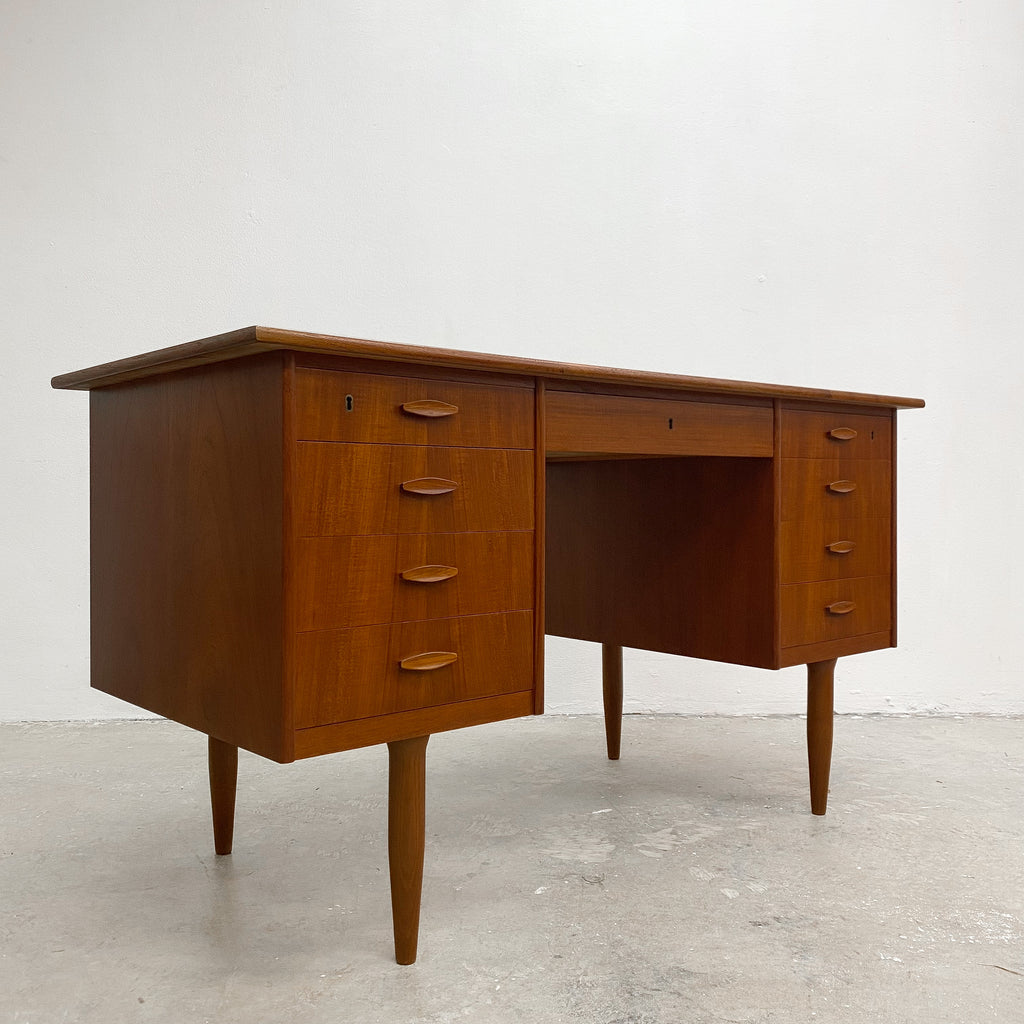 Restored Danish Mid Century Teak Desk