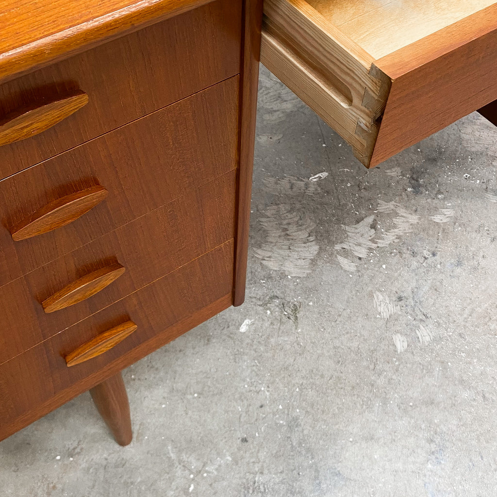 Restored Danish Mid Century Teak Desk