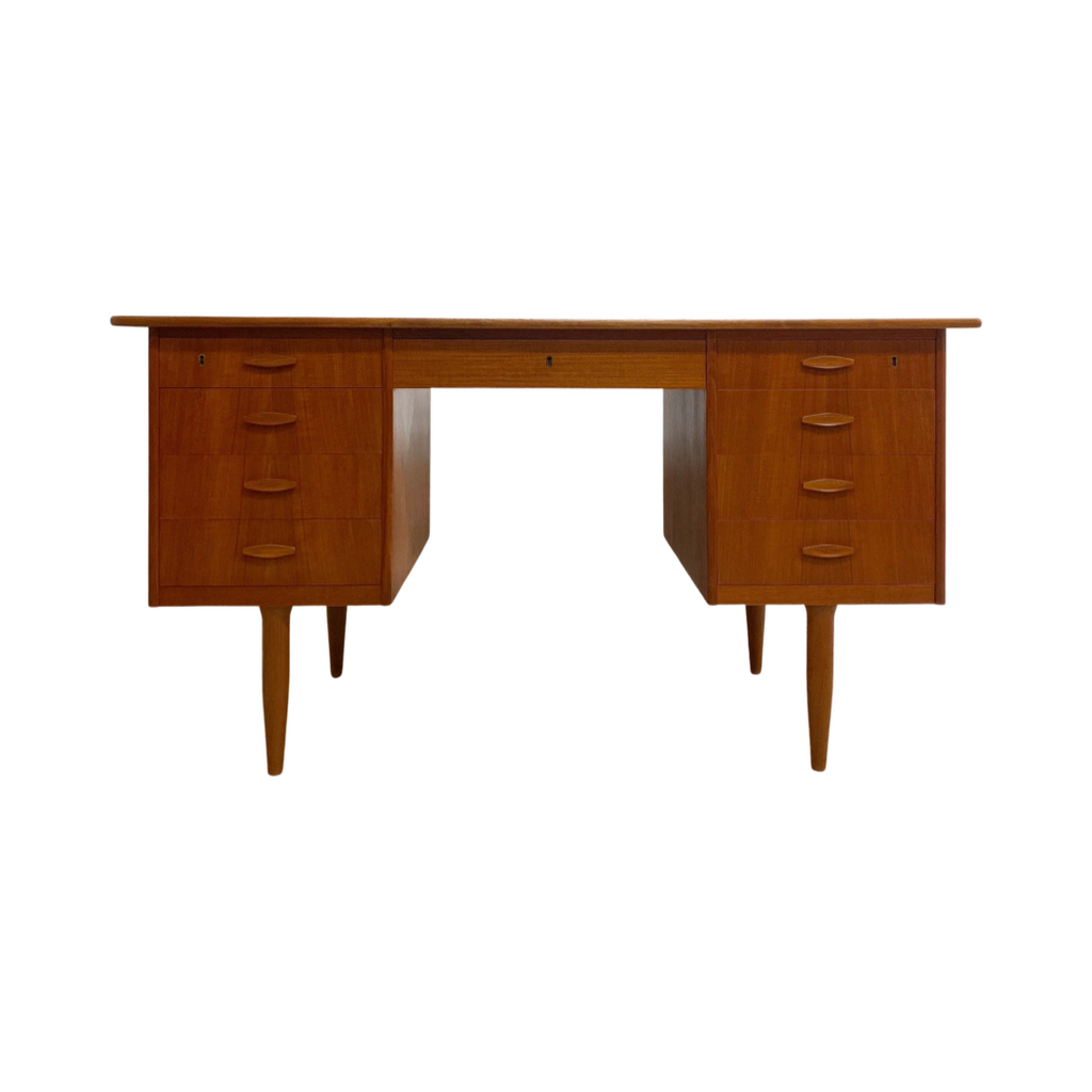Restored Danish Mid Century Teak Desk