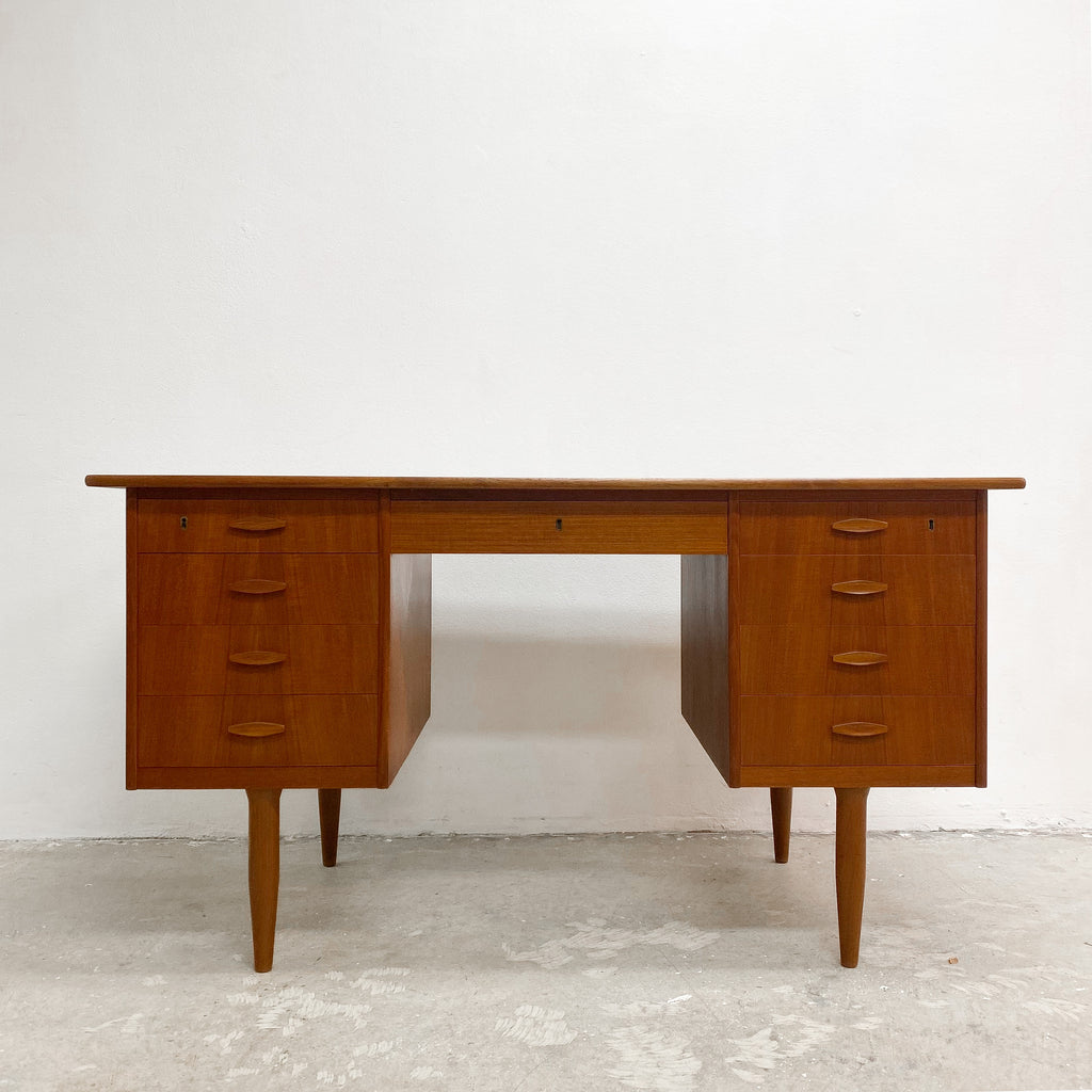 Restored Danish Mid Century Teak Desk