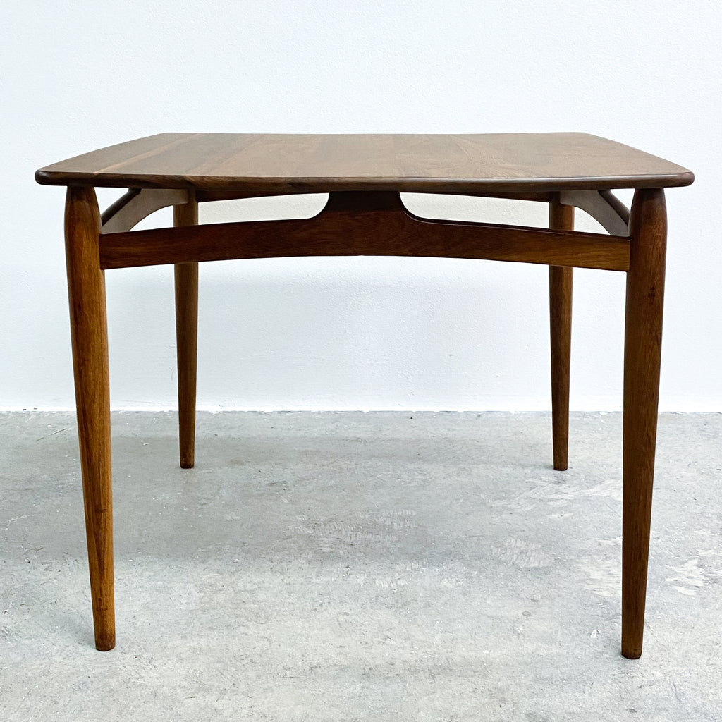 Restored Mid Century Blackbean Compact Square Dining Table 