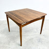 Restored Mid Century Blackbean Compact Square Dining Table 