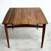 Restored Mid Century Blackbean Compact Square Dining Table 