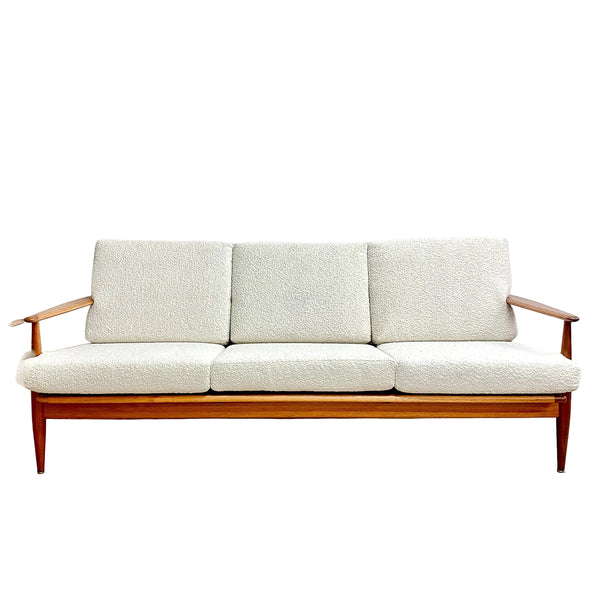 Restored Mid Century Parker 110 Wrap Around Three Seater Sofa Lounge