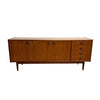 Restored Mid Century Parker Nordic Cat's Eye Handle Teak Sideboard