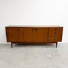 Restored Mid Century Parker Nordic Cat's Eye Handle Teak Sideboard