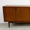 Restored Mid Century Parker Nordic Cat's Eye Handle Teak Sideboard