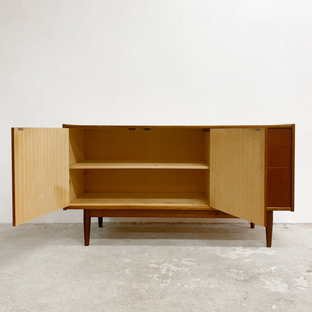 Restored Mid Century Parker Nordic Cats Eye Teak Sideboard