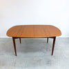Restored Mid Century Parker Teak D-End Extension Dining Table